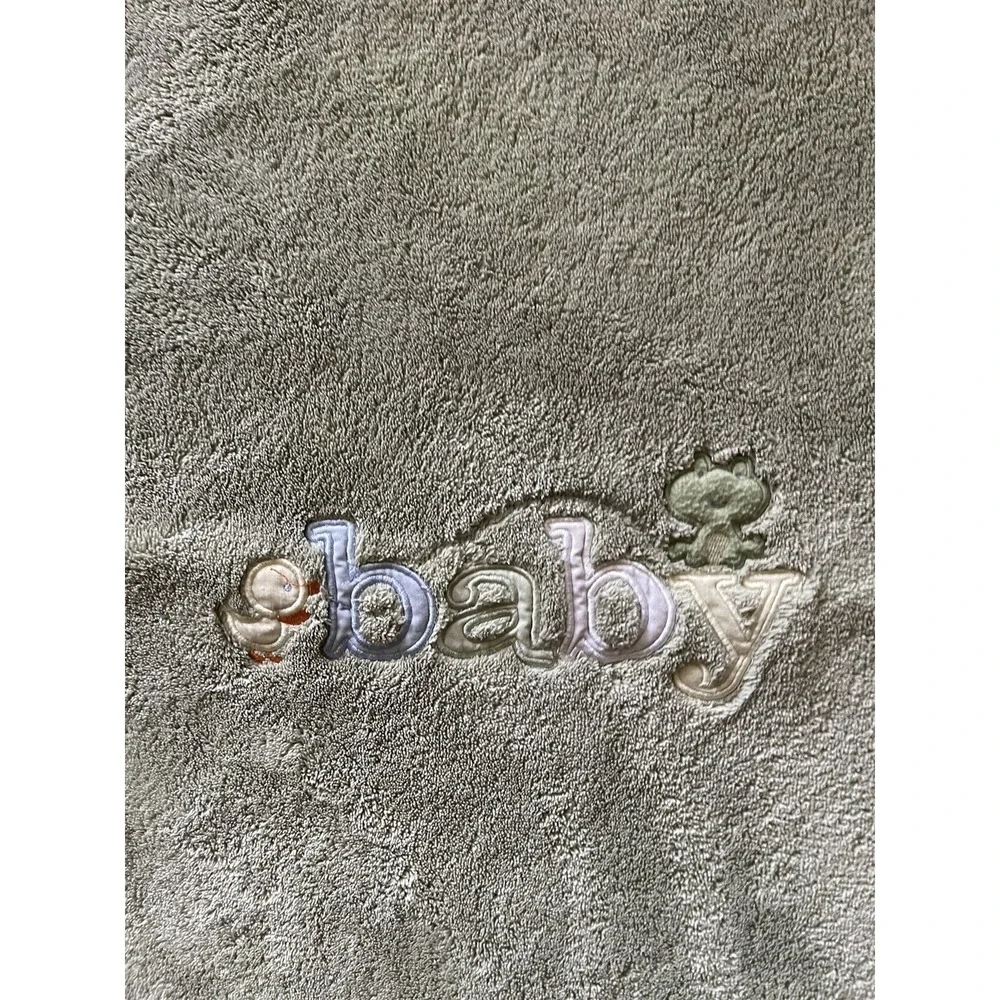 Carter's Baby Boy Green Security Blanket BABY Satin‎ Trim lovey 28